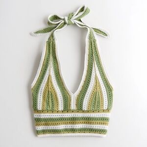 Crochet Knit Halter Tank NWT